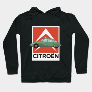 Citroen DS Green Illustration Hoodie